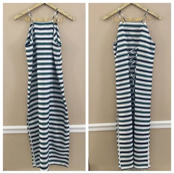 NWT J.O.A. Striped Midi Dress - Picture 2 of 6
